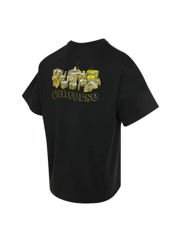 Футболка musical frogs tee 'black' Converse — изображение 1 из 2, черный