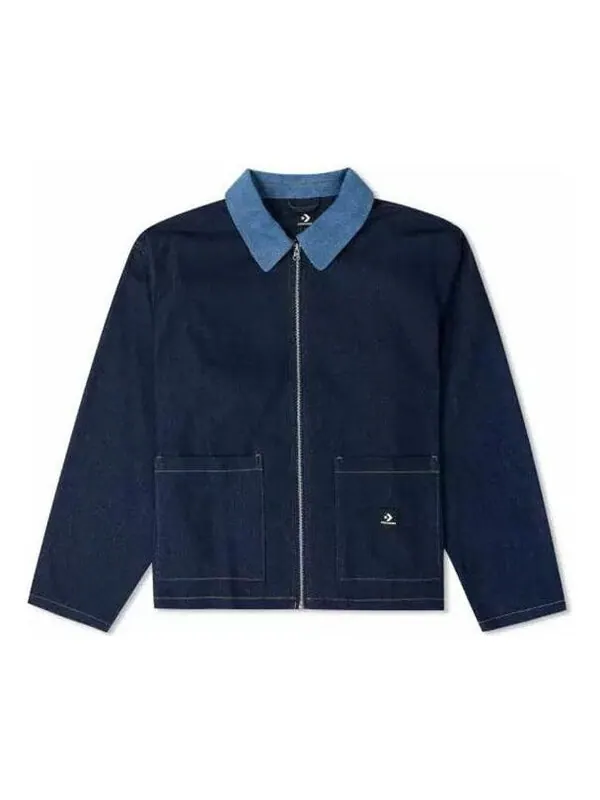 Куртка denim shirt jacket 'night indigo' Converse — изображение 1 из 2, синий
