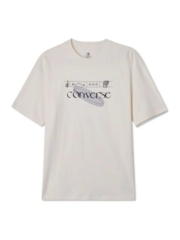 Футболка Converse Logo T-Shirt 'White' — изображение 1 из 2, белый