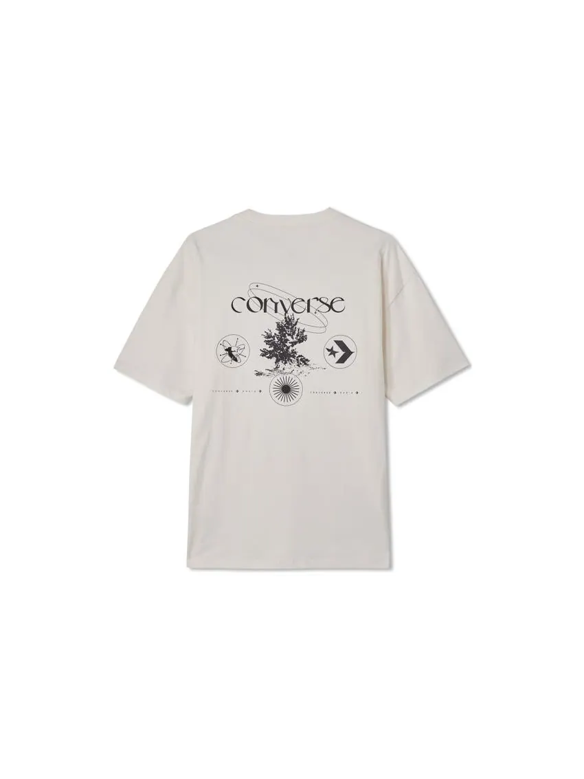 Футболка Converse Logo T-Shirt 'White' — изображение 2 из 2, белый