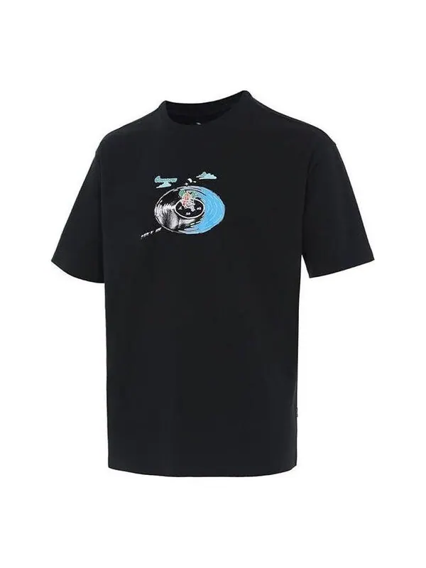 Футболка disk jockey logo t-shirt 'black' Converse — изображение 1 из 2, черный