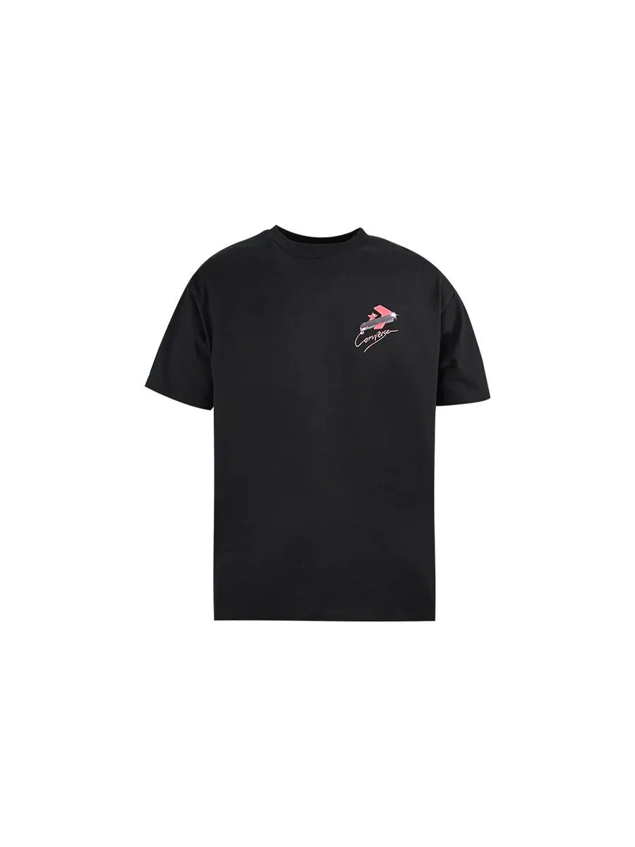 Футболка Converse Rockstar Logo T-Shirt 'Black' — изображение 2 из 2, черный
