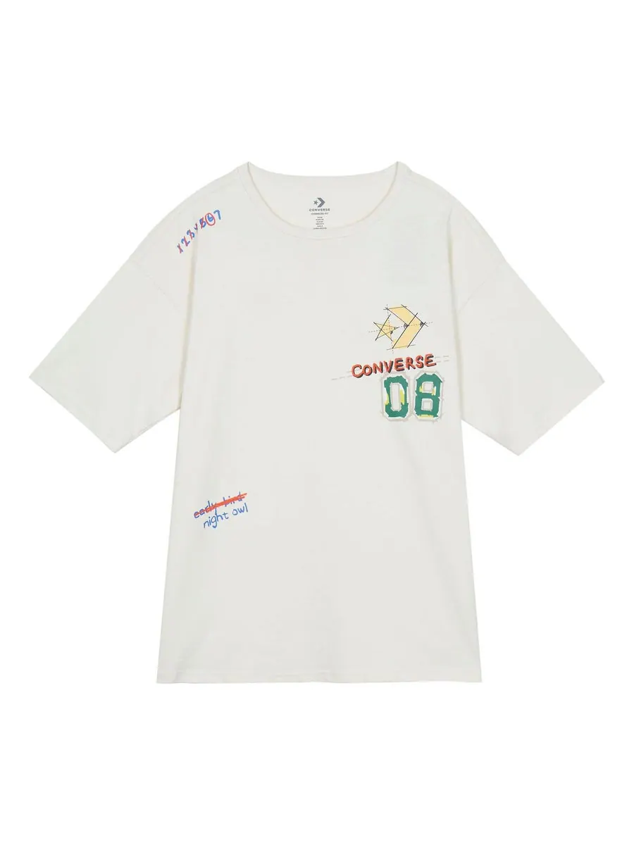 Футболка Converse Put-a-Smile-On-Your-Face Logo T-Shirt 'White' — изображение 1 из 2, белый