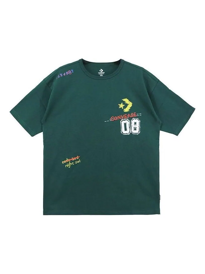 Футболка Converse Put-a-Smile-On-Your-Face Logo T-Shirt 'Green' — изображение 1 из 3, зеленый