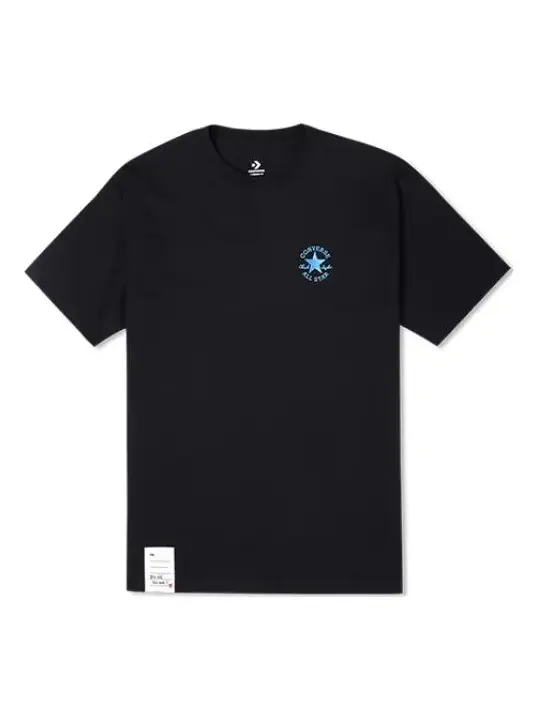 Футболка chuck taylor logo tee 'black' Converse — изображение 1 из 1, черный/синий