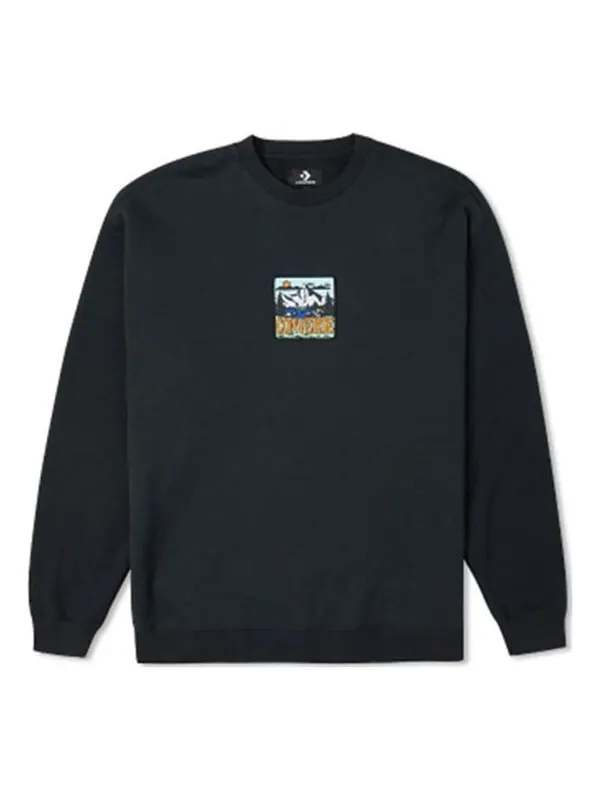 Свитер counter climate graphic crew sweatshirt asia sizing 'black' Converse