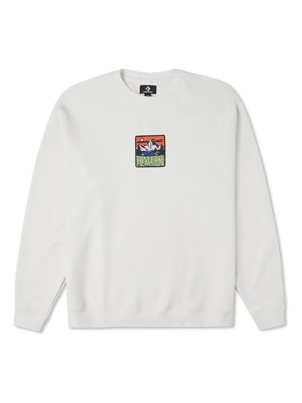 Свитер counter climate graphic crew sweatshirt 'white' Converse