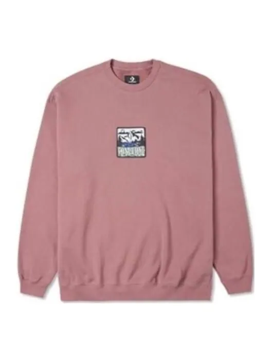 Свитер counter climate graphic crew sweatshirt 'pink mauve' Converse