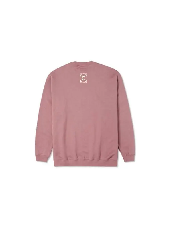 Свитер counter climate graphic crew sweatshirt 'pink mauve' Converse — изображение 2 из 2, розовый