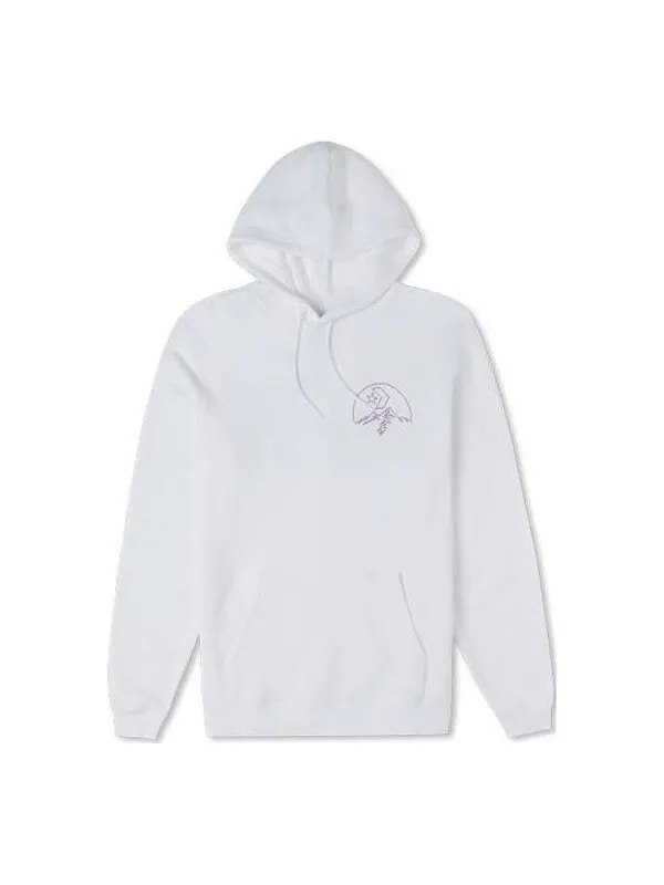 Толстовка mountain logo hoodie 'white' Converse — изображение 1 из 2, белый/фиолетовый