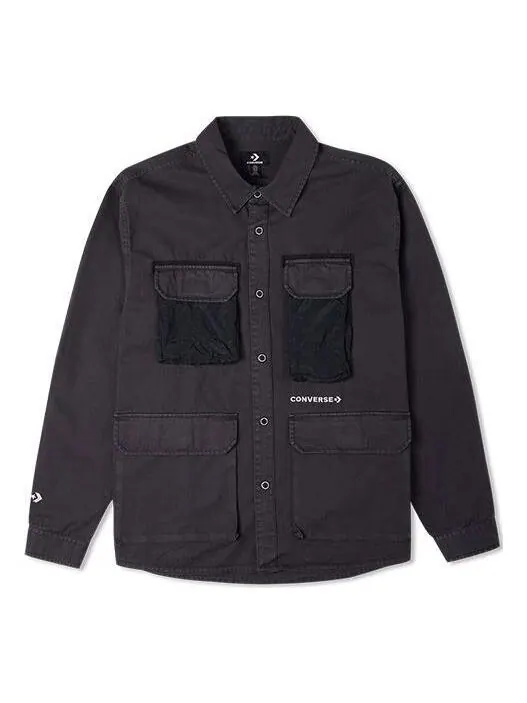 Рубашка cozy utility woven shirt 'black' Converse — изображение 1 из 2, черный