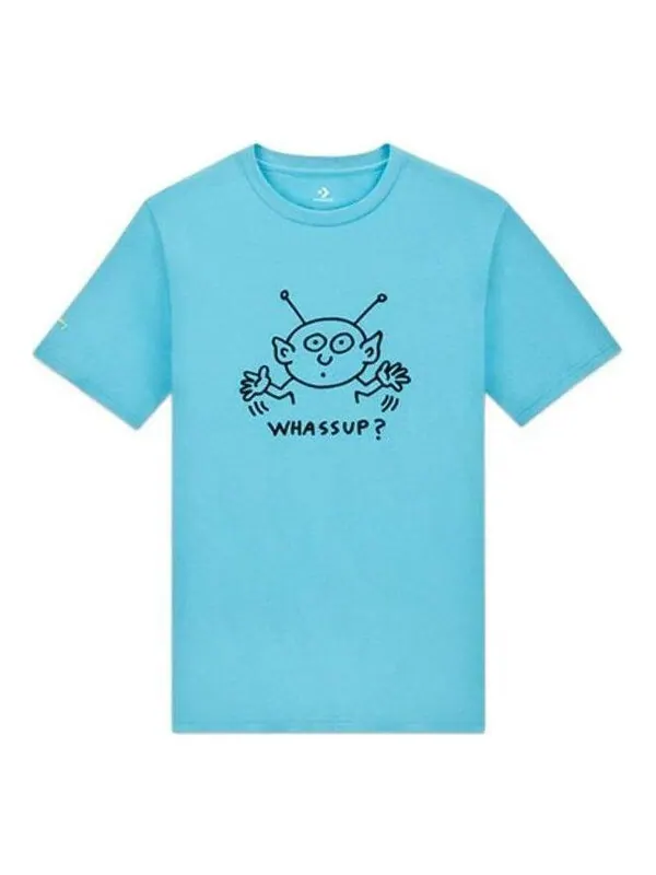 Футболка x keith haring alien t-shirt 'haring blue' Converse — изображение 1 из 2, синий