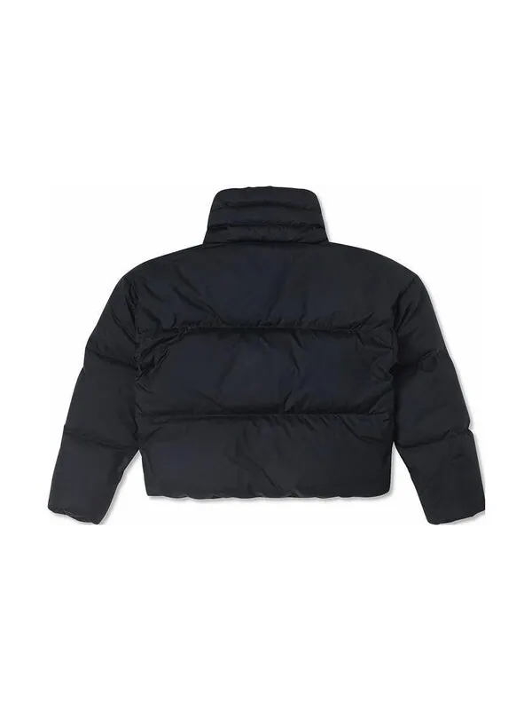 Куртка short down puffer jacket 'black' Converse — изображение 2 из 2, черный