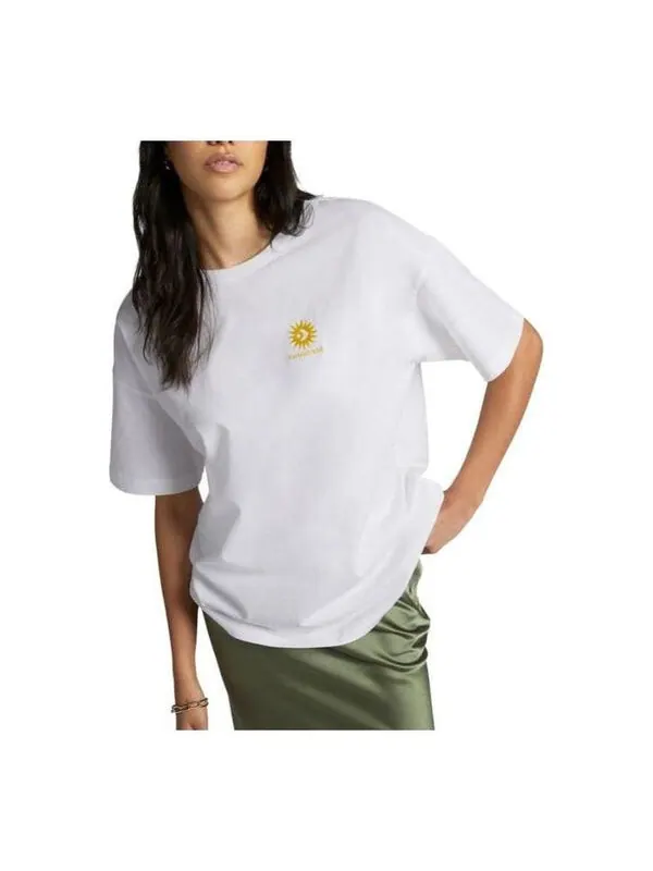 Футболка oversized floral graphic crew t-shirt 'white' Converse — изображение 1 из 3, белый/мульти