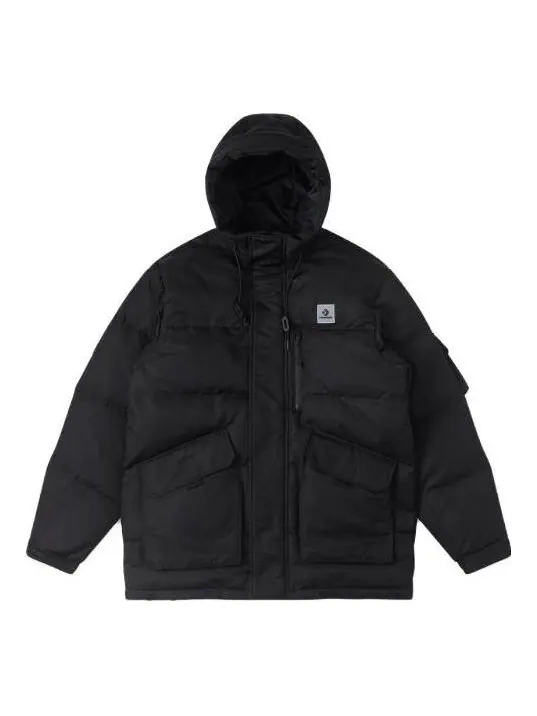 Куртка premium mid down jacket 'black' Converse — изображение 1 из 2, черный