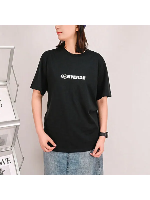 Футболка earth moon sun short sleeve t-shirt 'black' Converse — изображение 2 из 3, черный