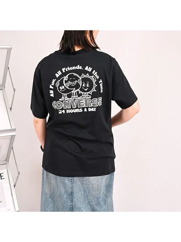 Футболка earth moon sun short sleeve t-shirt 'black' Converse — изображение 3 из 3, черный