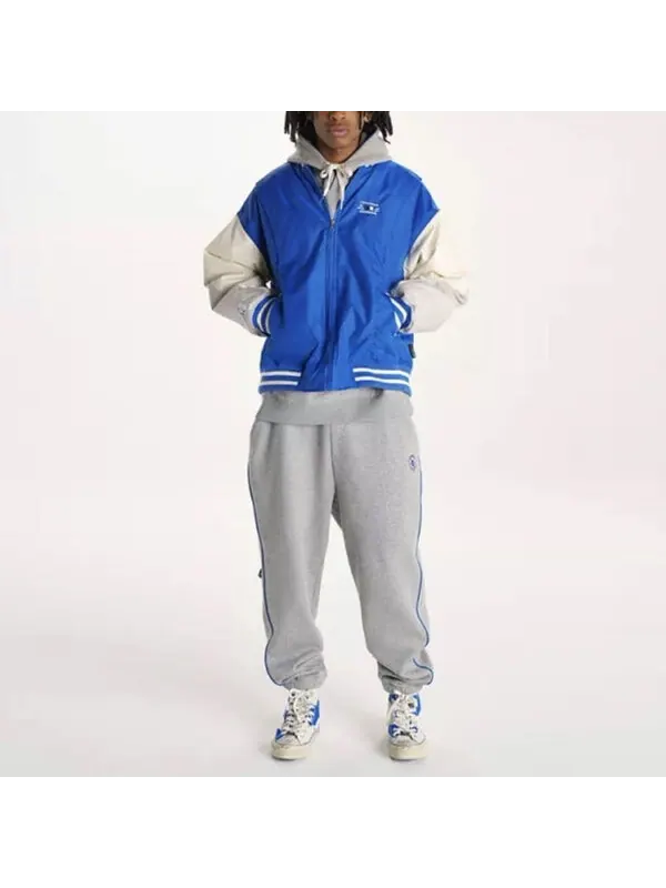Куртка x ader error shapes varsity jacket 'cobalt' Converse — изображение 3 из 4, синий