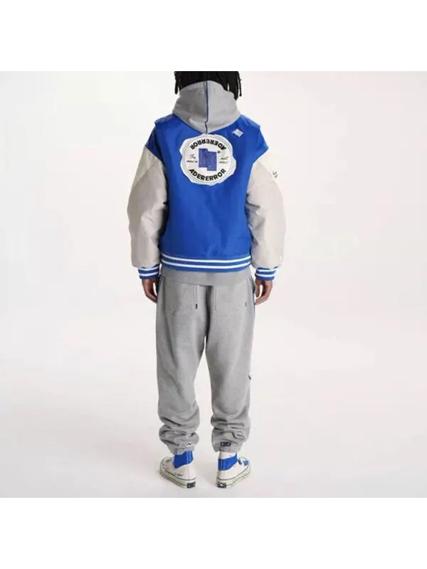 Куртка x ader error shapes varsity jacket 'cobalt' Converse — изображение 4 из 4, синий