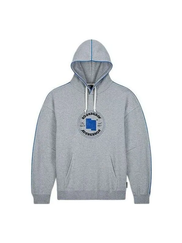 Толстовка x ader error shapes pullover hoodie 'vintage grey heather' Converse — изображение 1 из 4, серый/синий