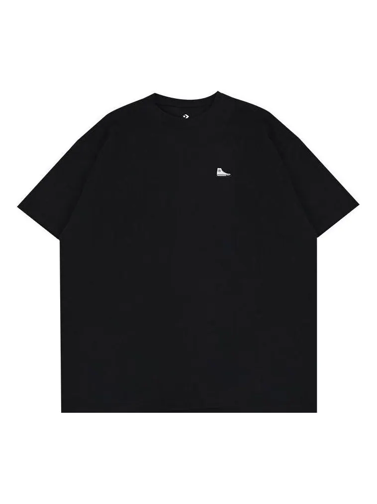 Футболка Converse Go-To Sneaker Patch T-Shirt 'Black' — изображение 1 из 2, черный