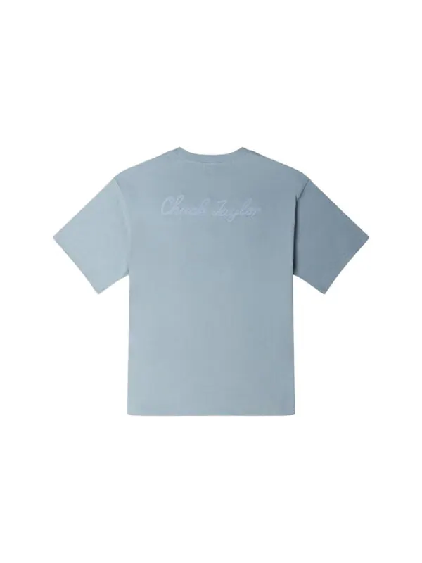 Футболка go-to sneaker patch t-shirt 'tidepool grey' Converse — изображение 2 из 2, синий