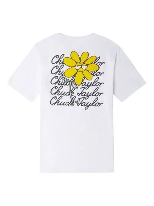Футболка go-to grow together t-shirt 'white' Converse — изображение 1 из 1, белый/желтый/черный
