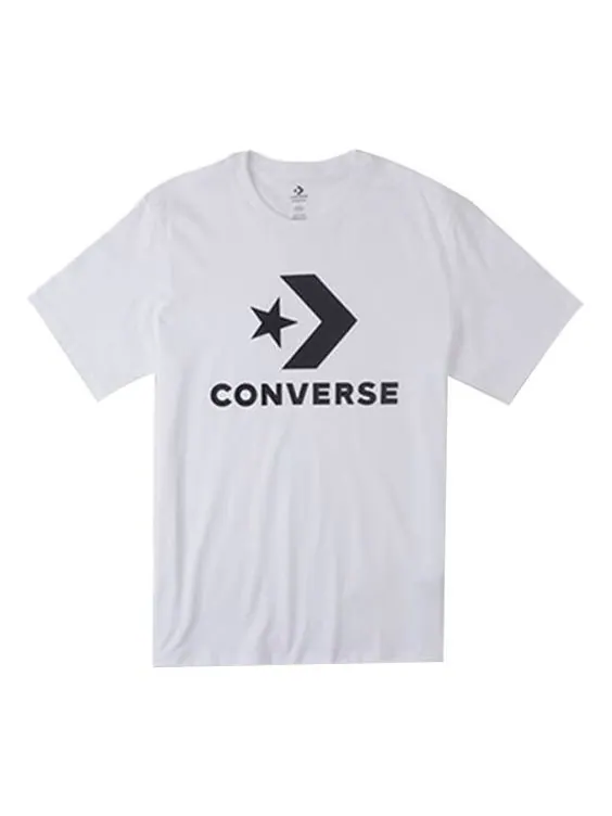 Футболка Converse Go-To Star Chevron Standard Fit T-Shirt 'White' — изображение 1 из 1, белый