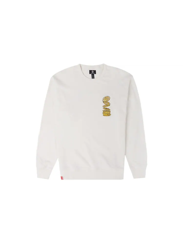 Свитер Converse YOTR Graphic Crew 'Egret' — изображение 2 из 2, белый