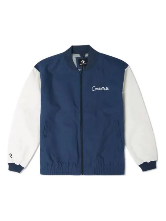 Куртка chain stitch woven jacket 'blue white' Converse