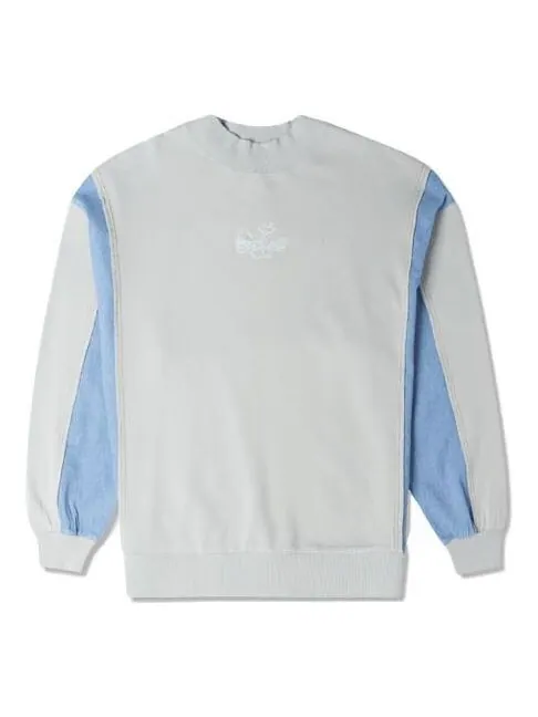 Свитер denim patchwork crew sweatshirt 'blue' Converse
