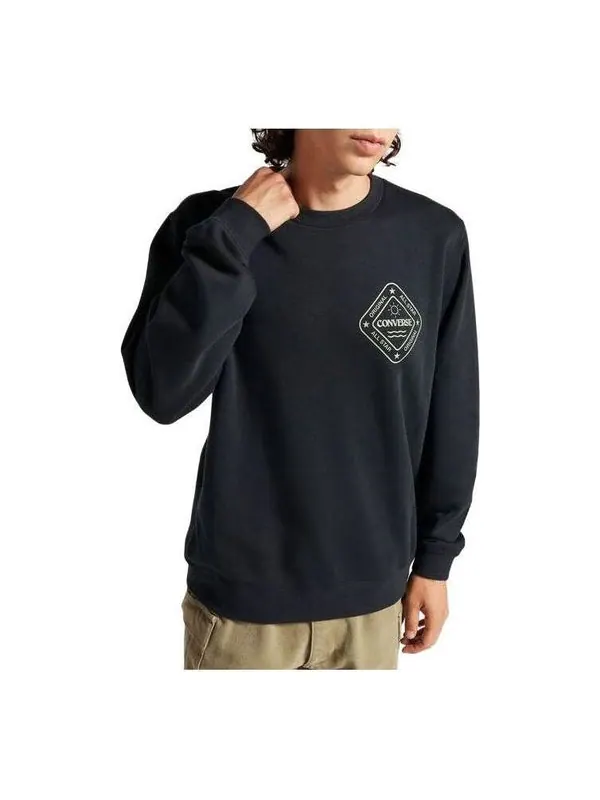 Свитер all star winter art graphic crew sweatshirt 'black' Converse