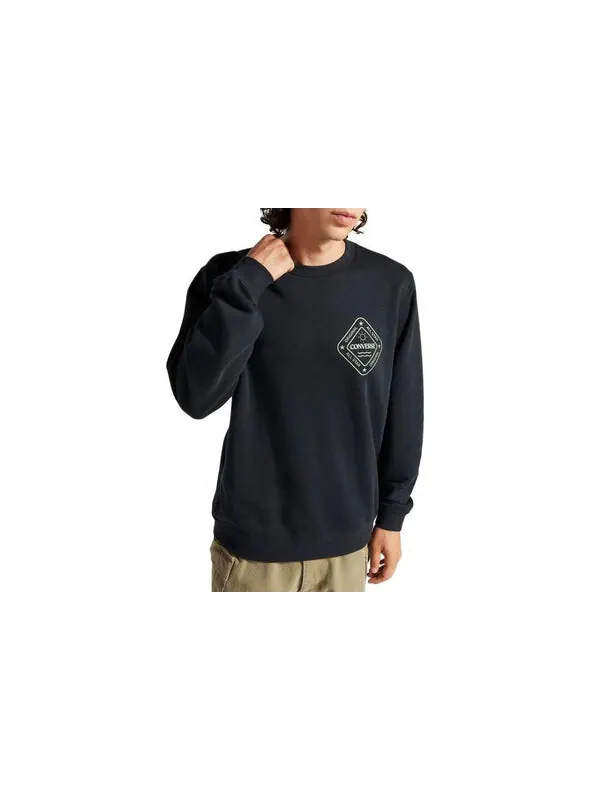 Свитер all star winter art graphic crew sweatshirt 'black' Converse — изображение 2 из 4, черный/мульти