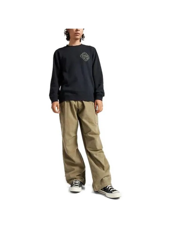 Свитер all star winter art graphic crew sweatshirt 'black' Converse — изображение 3 из 4, черный/мульти