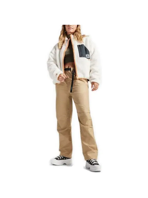 Куртка reversible sherpa full-zip jacket 'egret black' Converse — изображение 2 из 4, черный