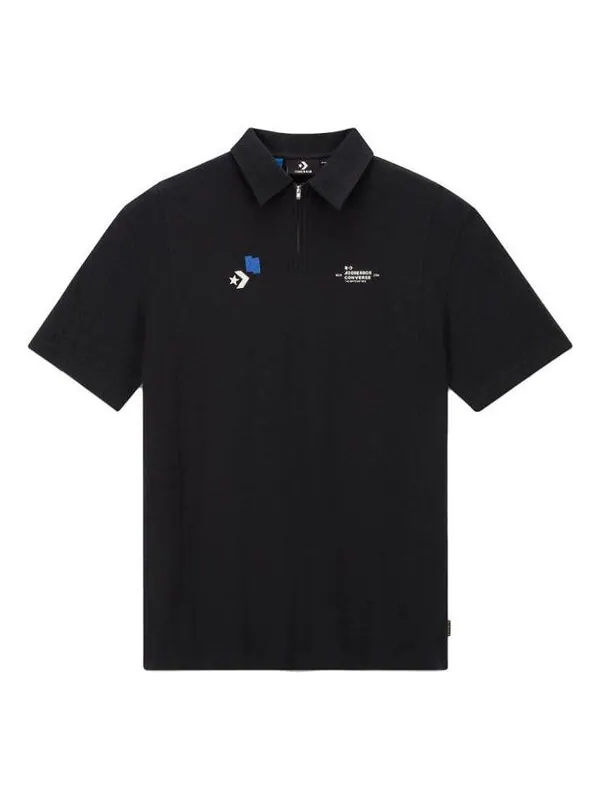Рубашка поло x ader error shapes polo shirt 'black' Converse — изображение 1 из 1, черный