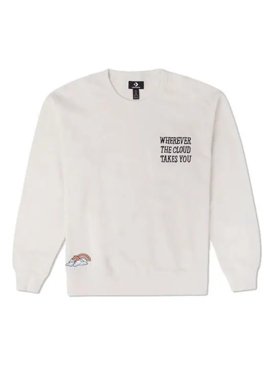 Свитер logo crewneck 'white' Converse