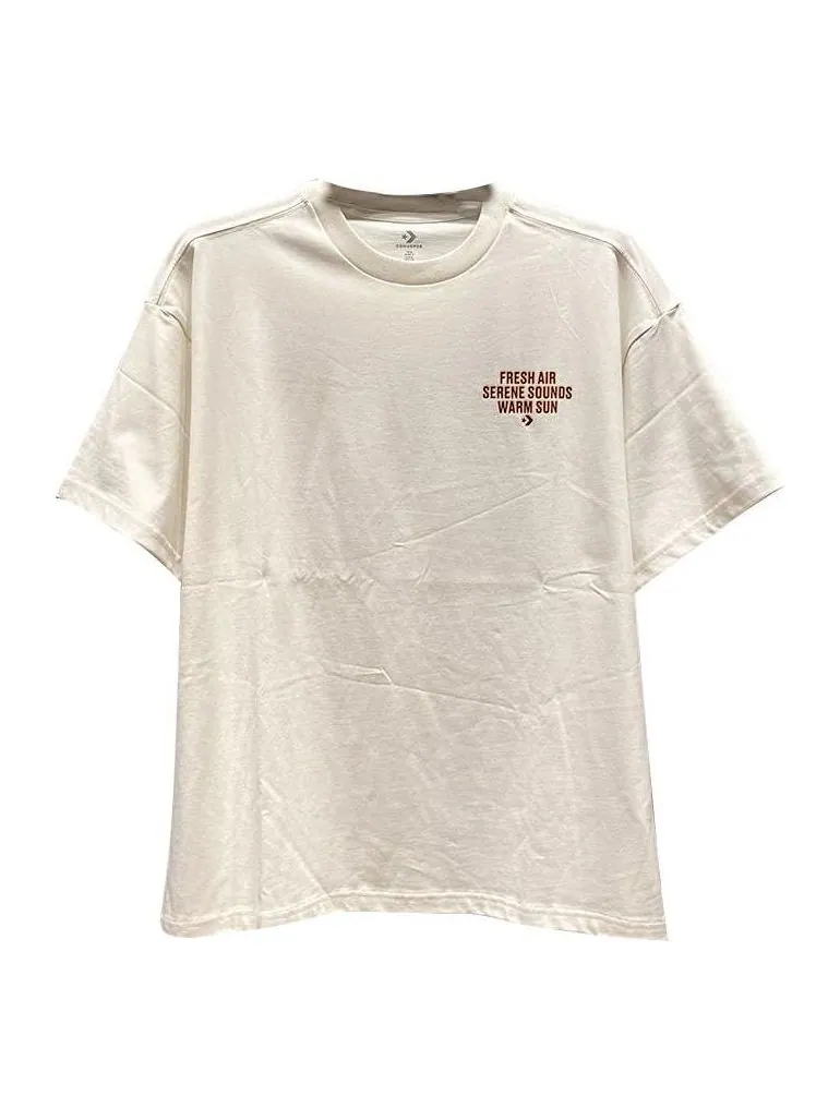 Футболка Converse Word Chevron Logo T-Shirt 'Beige' — изображение 1 из 1, бежевый