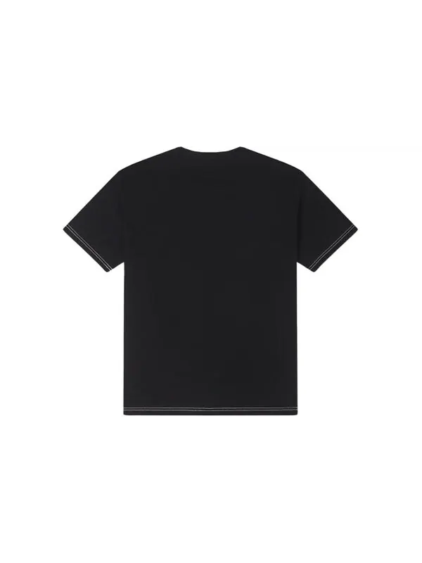 Футболка zip pocket logo t-shirt 'black' Converse — изображение 2 из 2, черный/белый
