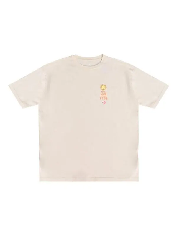 Футболка summer beach t-shirt 'ivory' Converse — изображение 1 из 1, слоновая кость/желтый