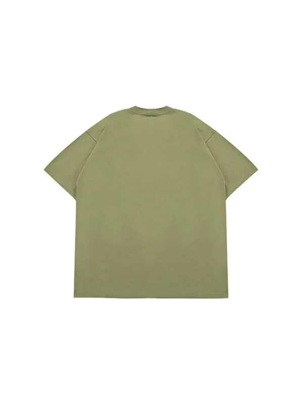 Футболка pocket logo t-shirt 'army green' Converse — изображение 2 из 4, зеленый