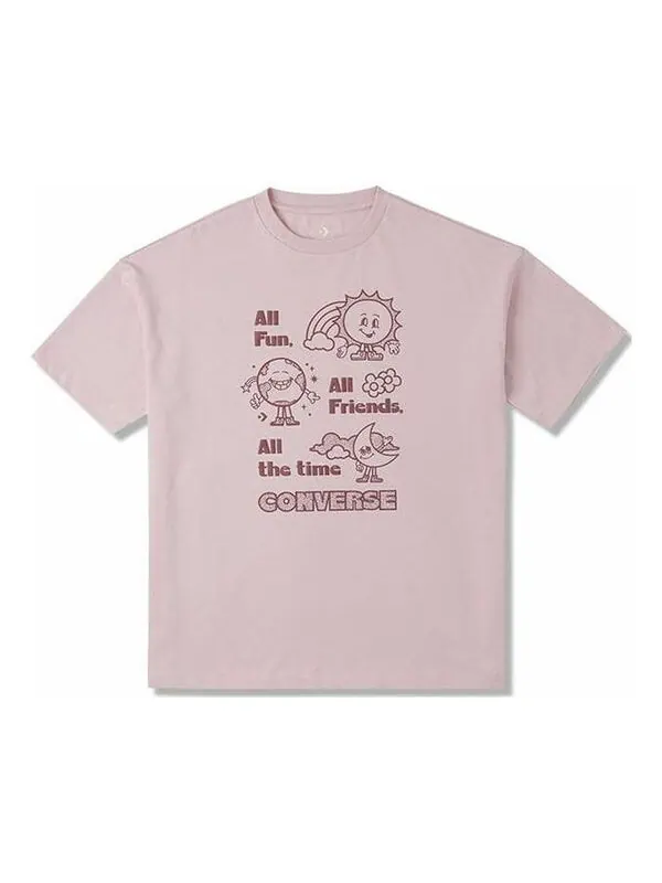 Футболка block party oversized tee 'pink' Converse — изображение 1 из 1, розовый
