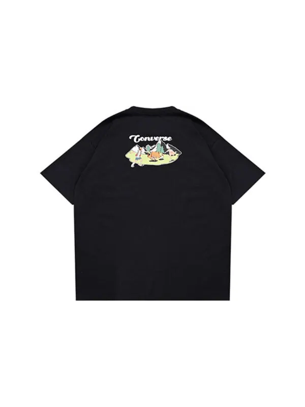 Футболка outdoor graphic tee 'black' Converse — изображение 2 из 4, черный