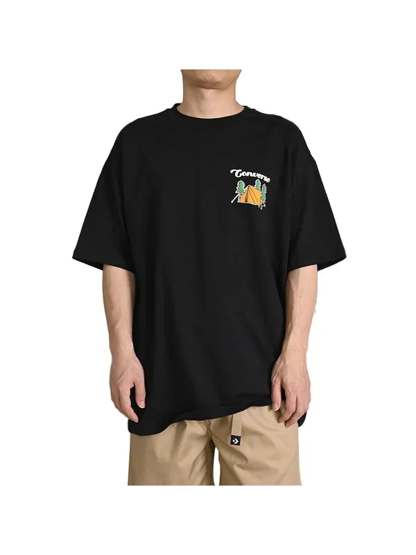 Футболка outdoor graphic tee 'black' Converse — изображение 3 из 4, черный