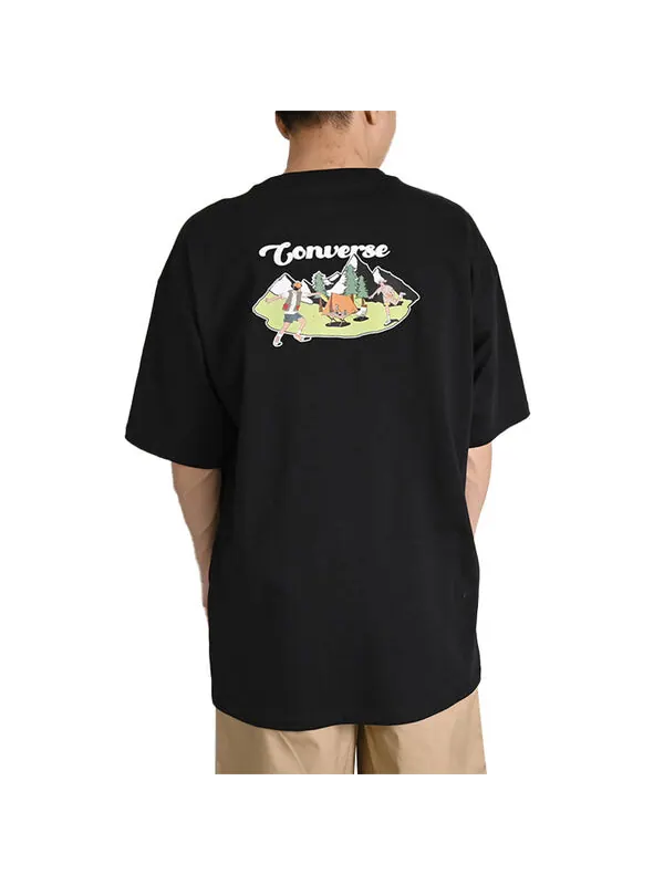 Футболка outdoor graphic tee 'black' Converse — изображение 4 из 4, черный