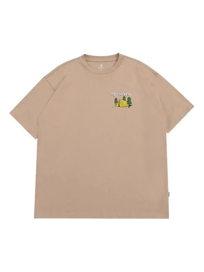 Футболка Converse Outdoor Graphic Tee 'Oat Milk' — изображение 1 из 3, бежевый