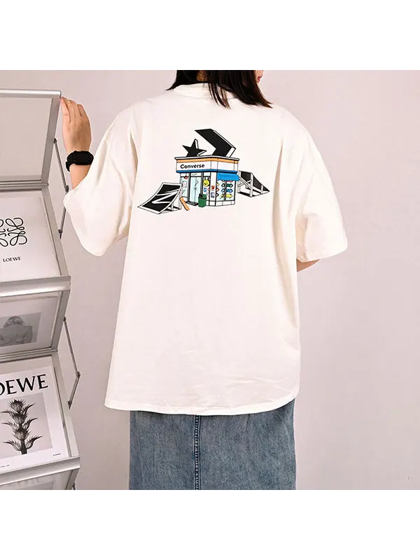 Футболка skateboard logo tee 'white' Converse — изображение 3 из 3, белый