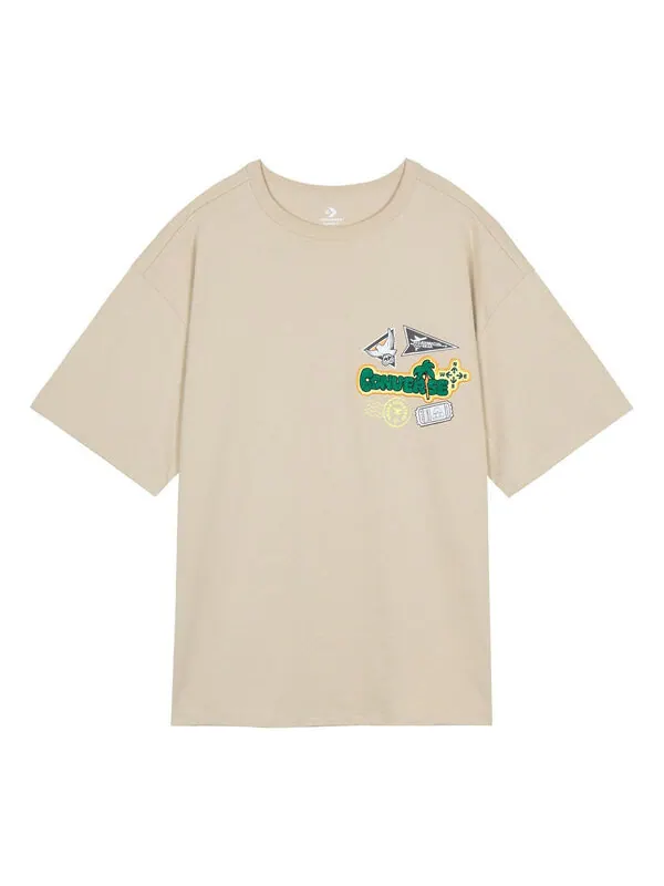 Футболка city escape tee 'tan' Converse — изображение 1 из 2, бежевый