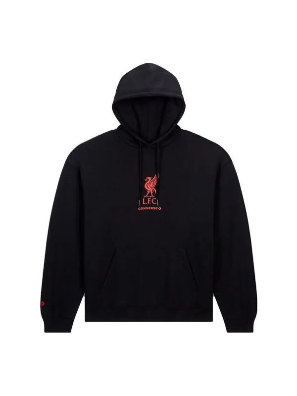Толстовка x lfc loose-fit logo hoodie 'black' Converse — изображение 1 из 2, черный/красный