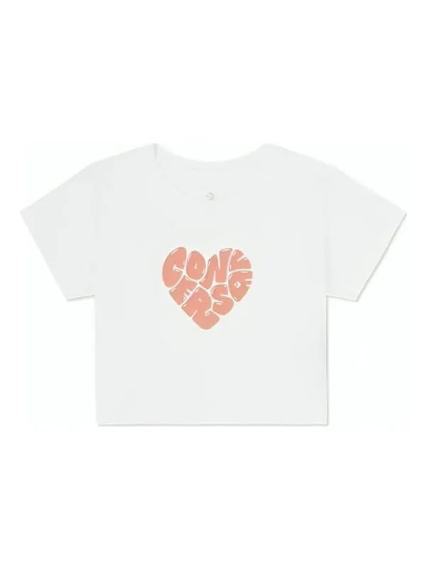 Футболка colourful heart t-shirt 'white' Converse — изображение 1 из 1, белый